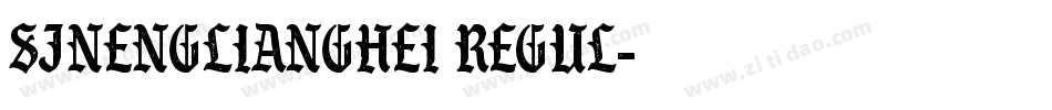 SJnenglianghei Regul字体转换